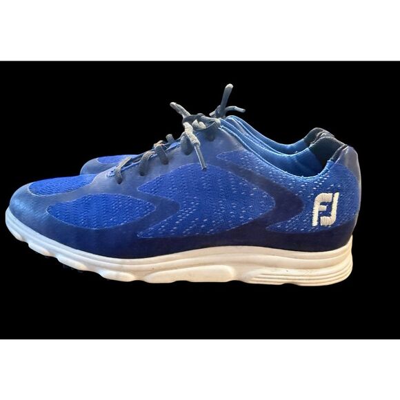 FootJoy Men\'s Superlites XP Spikeless Golf Shoes Blue Mesh Sz. 9 main image 7